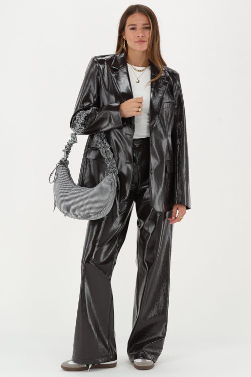 Bruine lak blazer