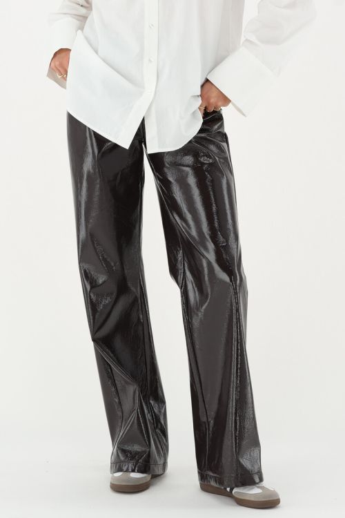 Brown patent trousers | My Jewellery