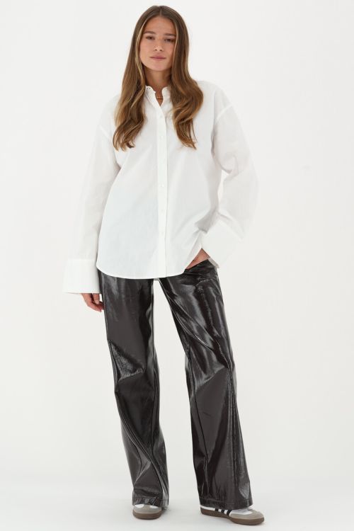 Bruine lak broek