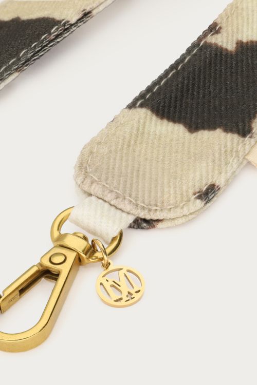 Brown phone cord with cow print | My Jewellery