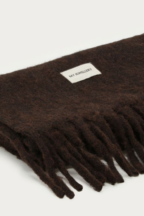 Brown scarf with fringes | My Jewellery