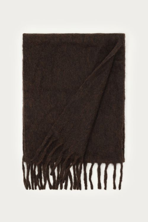 Brown scarf with fringes | My Jewellery