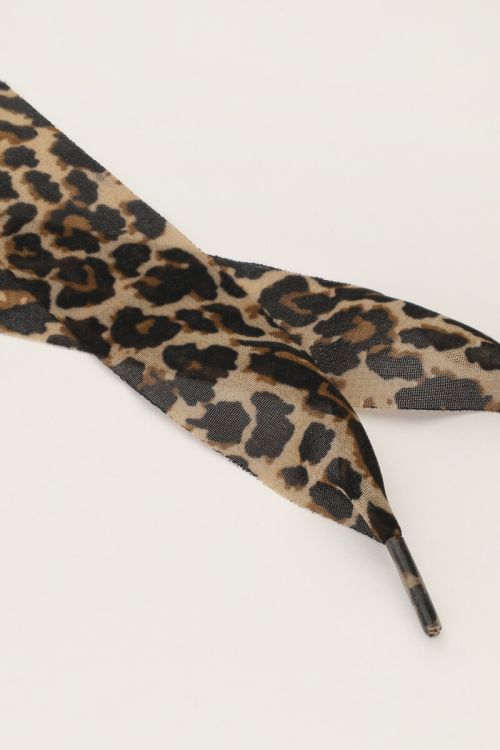 Brown shoelaces with leopard print | My Jewellery