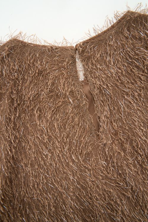 Brown top with short sleeves and sequins | My Jewellery