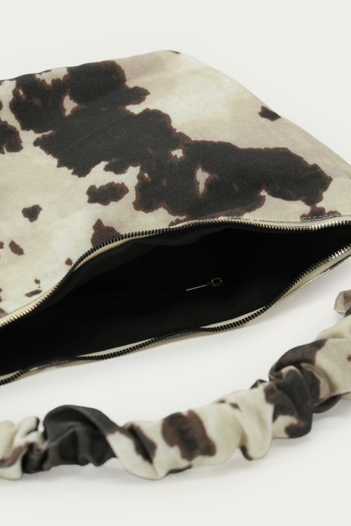 Brown shoulder bag with cow print | My Jewellery
