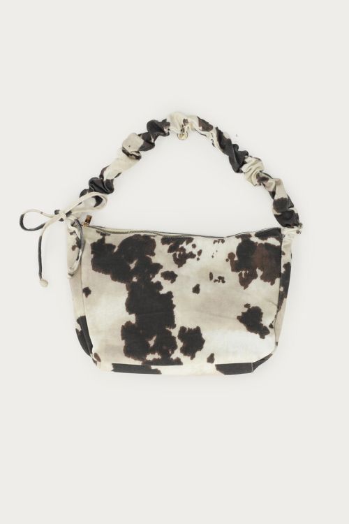 Brown shoulder bag with cow print | My Jewellery