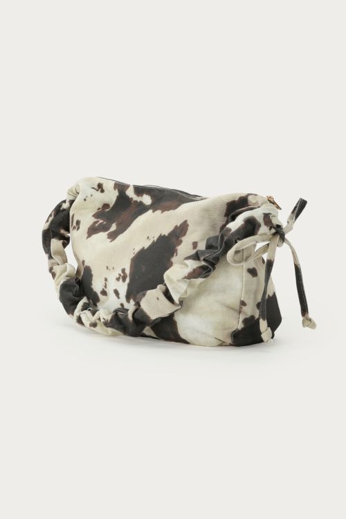 Brown shoulder bag with cow print | My Jewellery