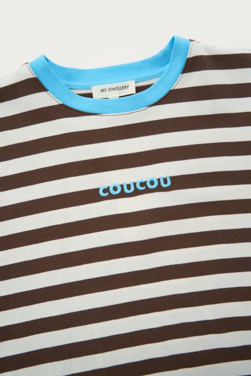 Brown striped long-sleeve T-shirt "CouCou" | My Jewellery