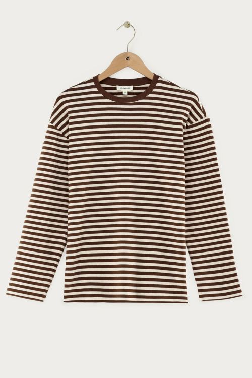Brown striped T-shirt with long sleeves | My Jewellery