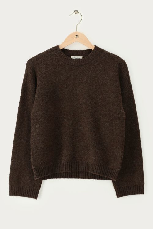 Brown sweater with back print "Atelier NYC" | My Jewellery