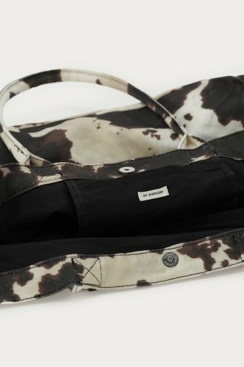Brown tote bag with cow print | My Jewellery