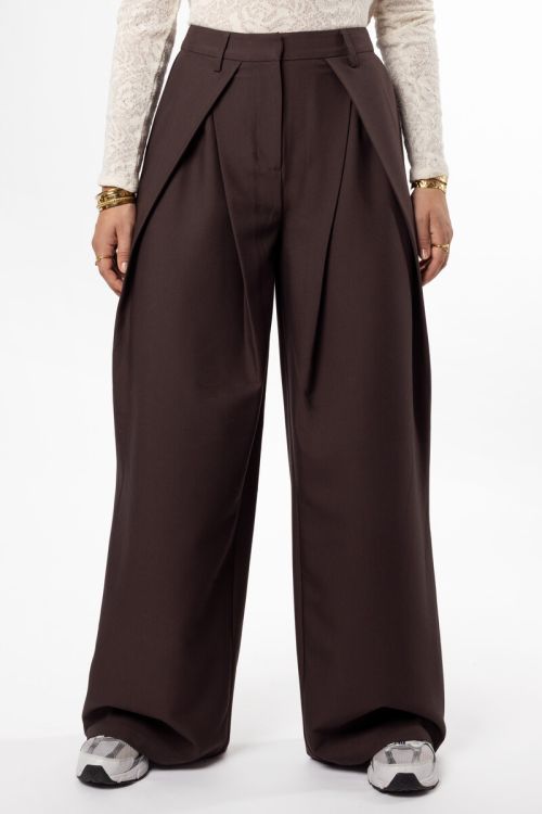 Brown trousers with pleats | My Jewellery