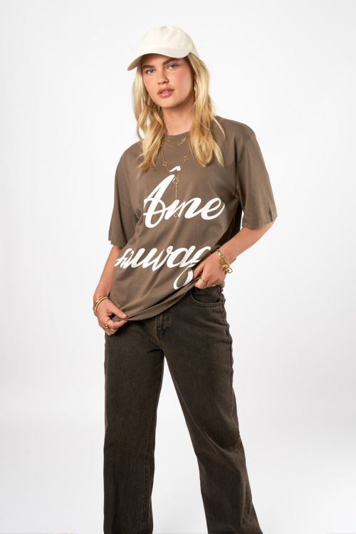 Brown T-shirt "Âme sauvage" | My Jewellery