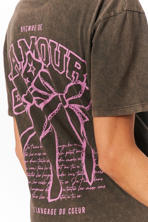 Brown T-shirt "Avenue de L'amour" | My Jewellery