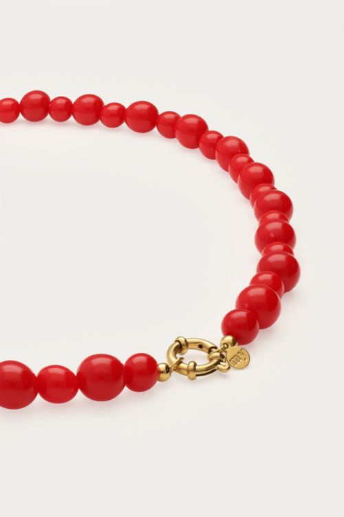 Burgundy necklace with beads | My Jewellery