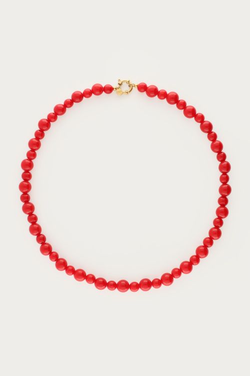 Burgundy necklace with beads | My Jewellery