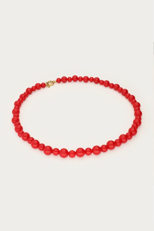 Burgundy necklace with beads | My Jewellery