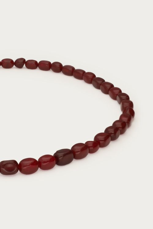 Burgundy necklace with beads | My Jewellery