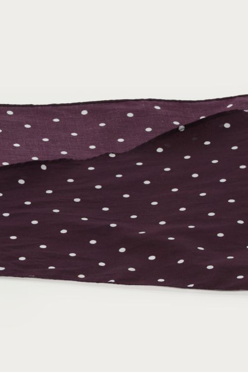 Burgundy scarf with white polka dot | My Jewellery