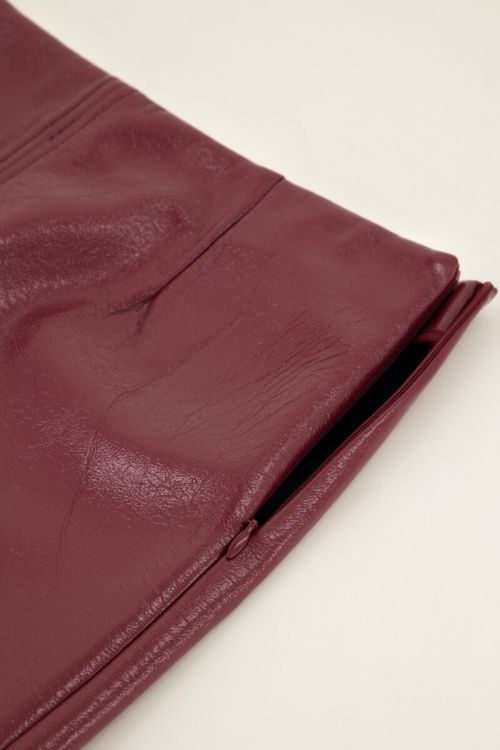 Burgundy skirt in leather look | My Jewellery