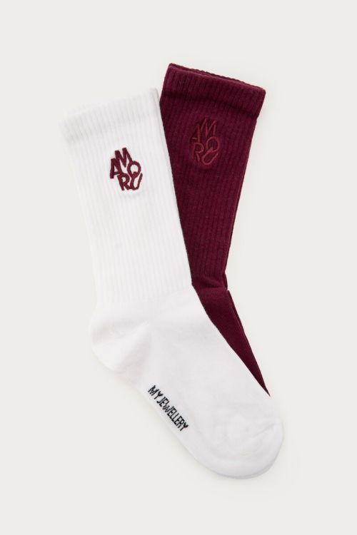 Burgundy socks set Amour | My Jewellery