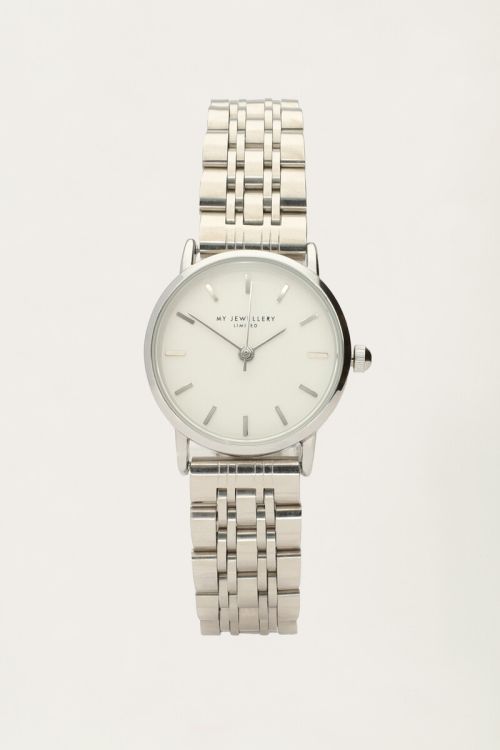 Chain-link watch with small white round watch face | My Jewellery