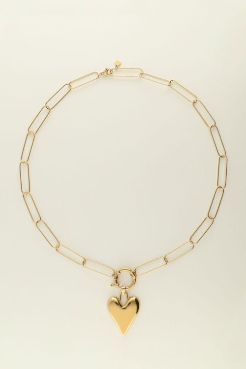 Chain necklace with large heart pendant | My Jewellery