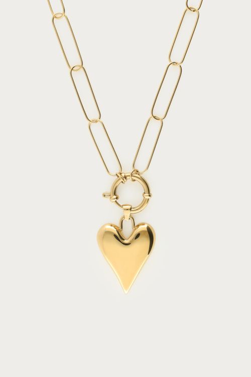 Chain necklace with large heart pendant | My Jewellery