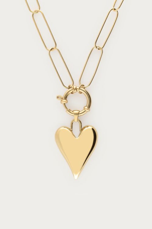Chain necklace with large heart pendant | My Jewellery