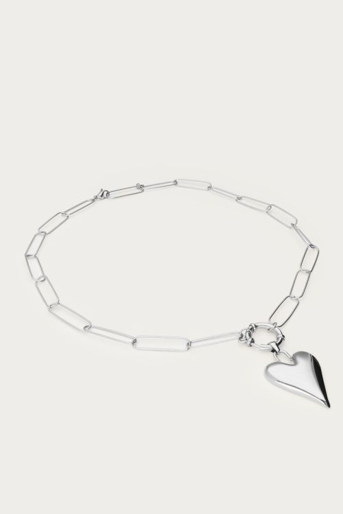 Chain necklace with large heart pendant | My Jewellery