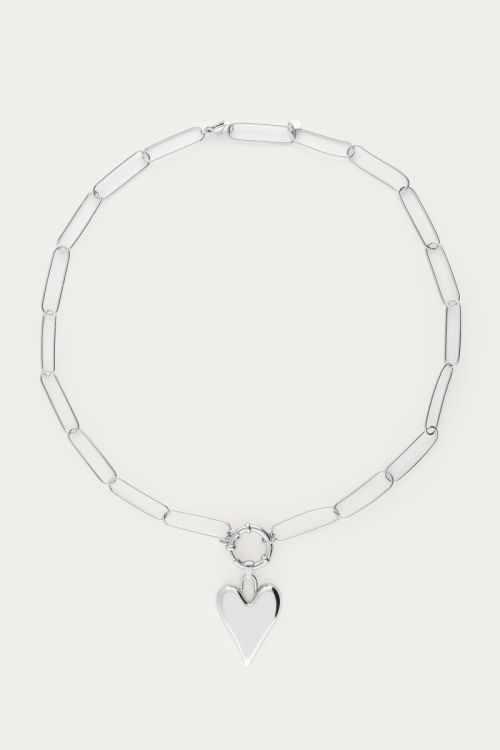 Chain necklace with large heart pendant | My Jewellery