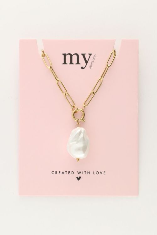 Chain necklace with large pearl | My Jewellery
