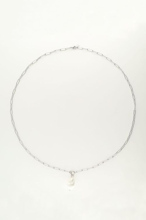 Schakelketting met parel bedel | My Jewellery