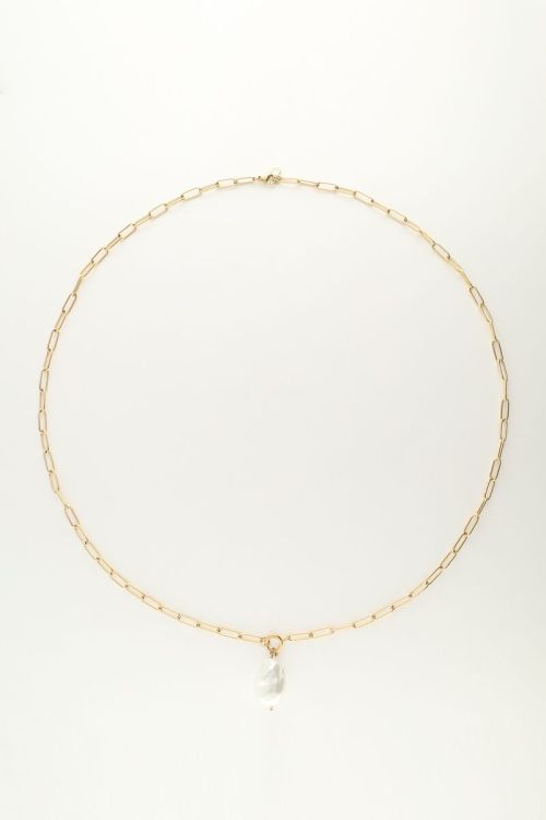 Schakelketting met parel bedel | My Jewellery
