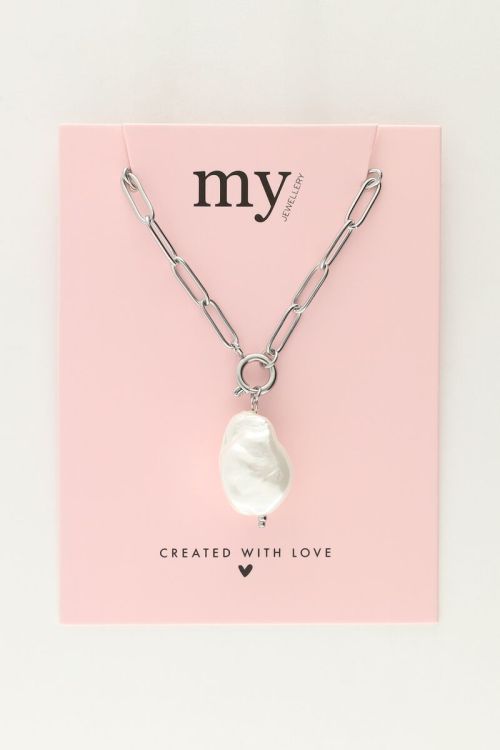 Schakelketting met parel bedel | My Jewellery