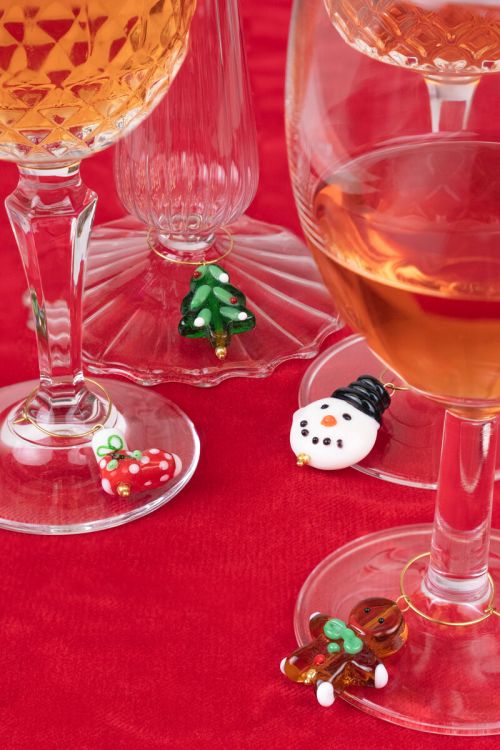 Christmas wine glass charms  | My Jewellery