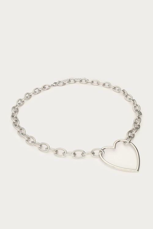 Chunky link chain with large heart  | My Jewellery