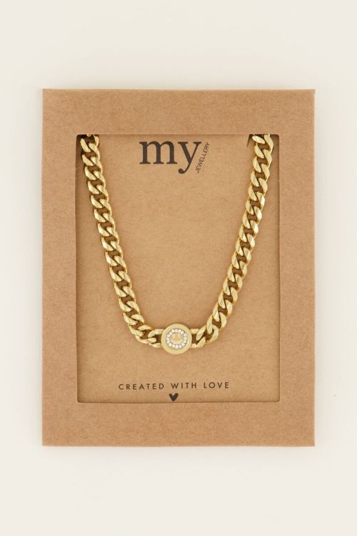 Grove schakelketting met smiley | My Jewellery