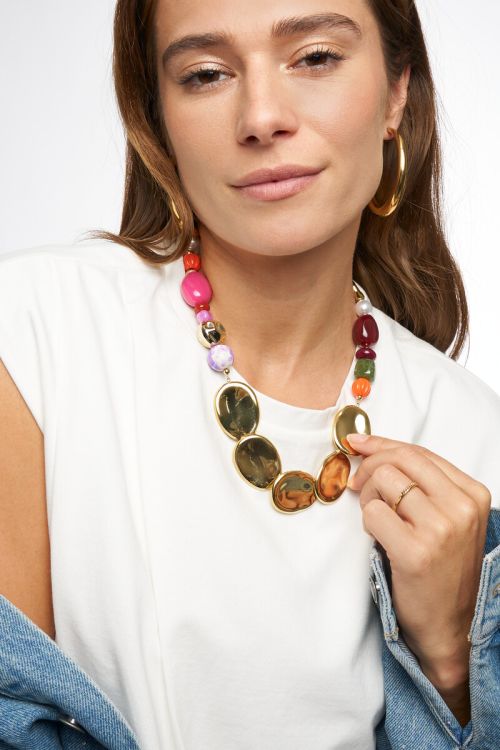 Chunky necklace with coloured beads | My Jewellery