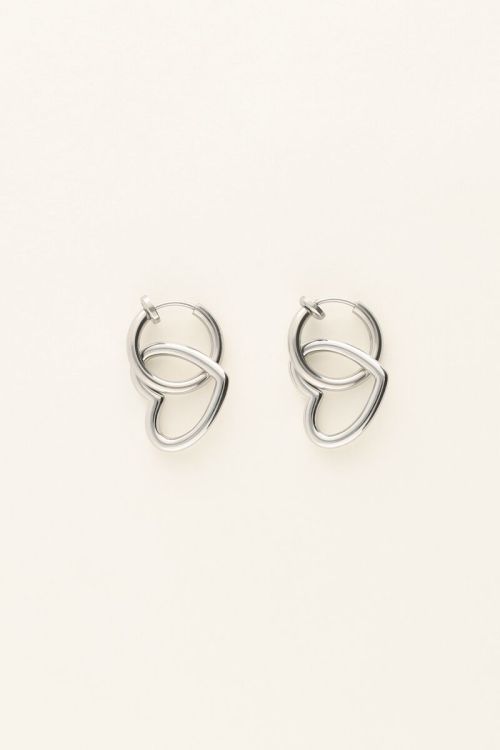 Clip-on earrings open heart | My Jewellery