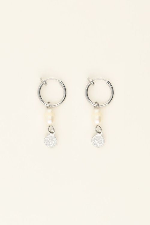 Clip-on earrings pearl & coin | My Jewellery