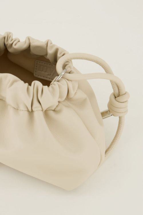 Crème crossbody tas met plooien | My Jewellery