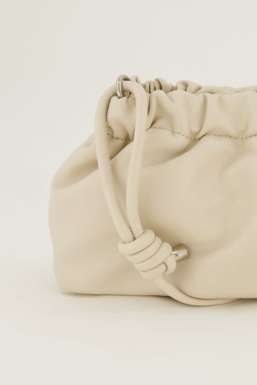 Crème crossbody tas met plooien | My Jewellery