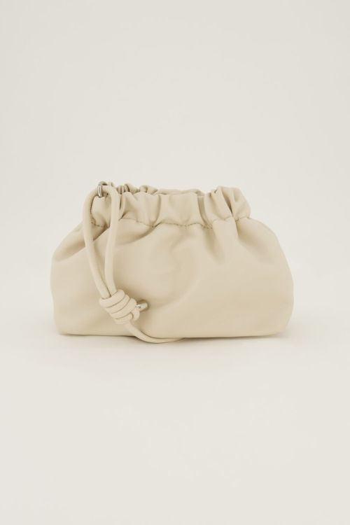Crème crossbody tas met plooien | My Jewellery