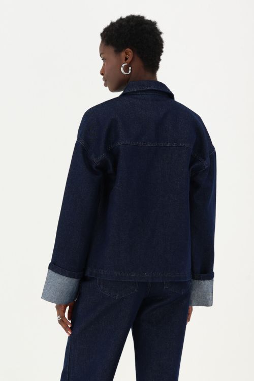 Dark blue blouse with rhinestones | My Jewellery