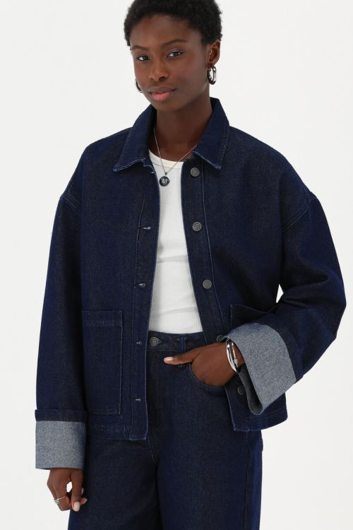 Dark blue blouse with rhinestones | My Jewellery