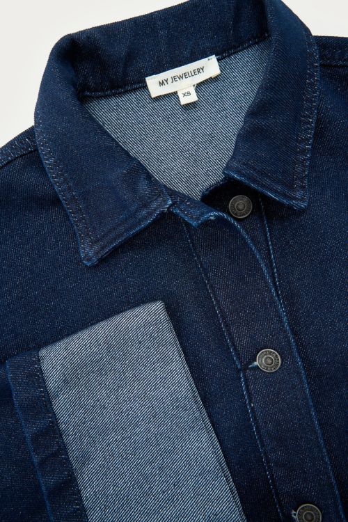 Dark blue blouse with rhinestones | My Jewellery