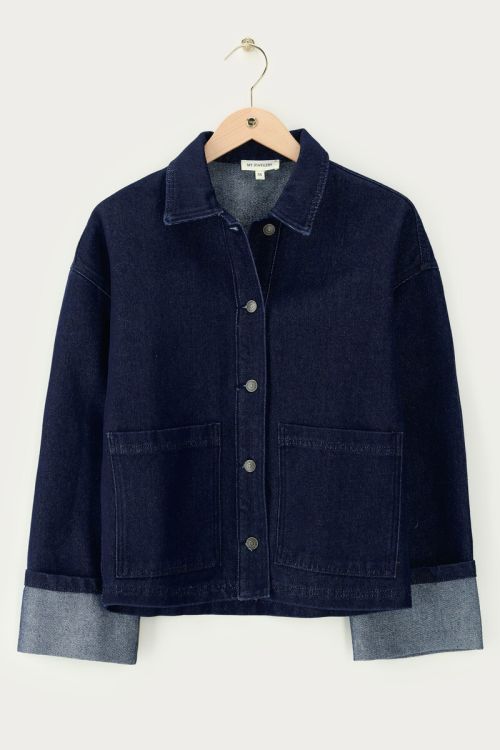 Dark blue blouse with rhinestones | My Jewellery