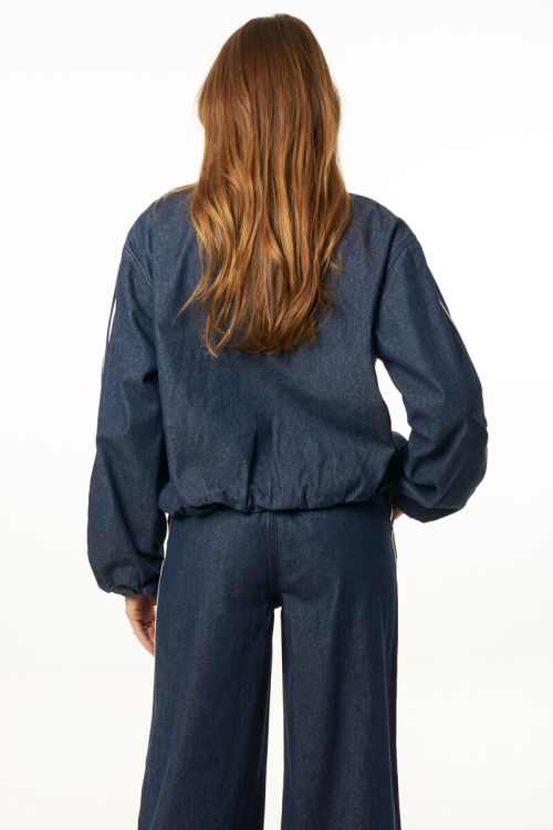Dark blue denim jacket in sporty look  | My Jewellery