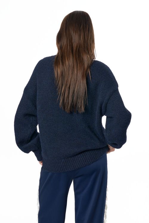 Dark blue embroidery sweater "Paris Paris" | My jewelelry